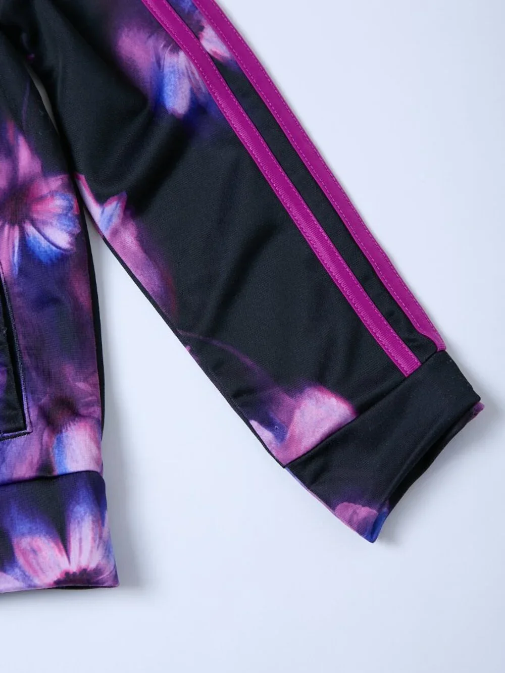 Adidas Cosmo Tricot Track Jacket Watercolor Floral Black Plum Kids unisex 5